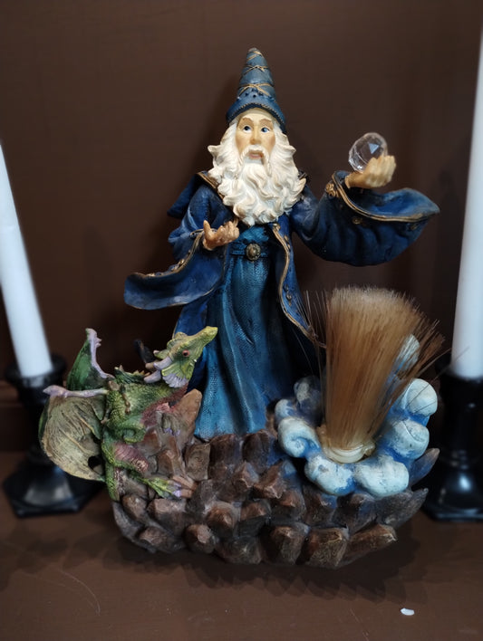 Blue Wizard w/Dragon