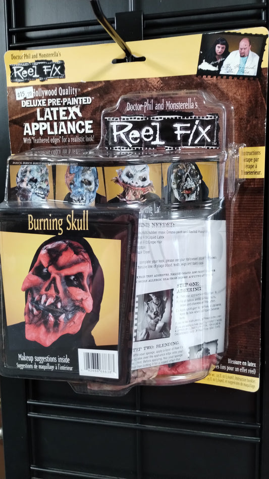 Burning Skull Deluxe Latex Appliance