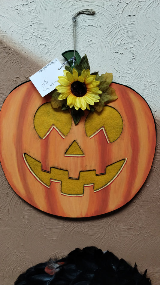 Hand-Painted Pumpkin Wall Hanger