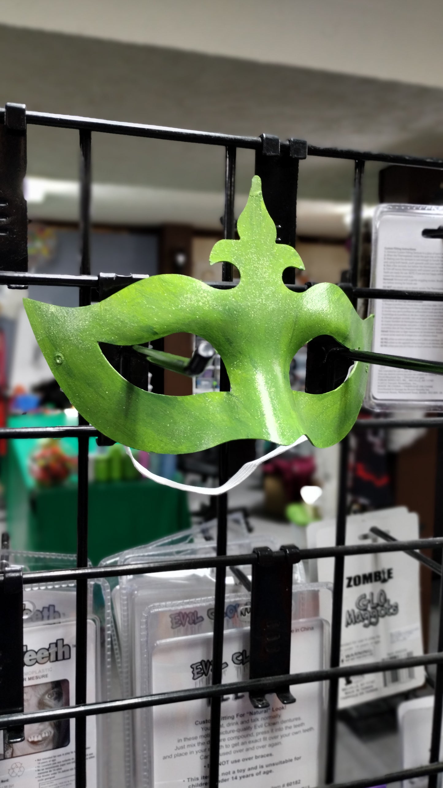 Green Glitter Masquerade Mask