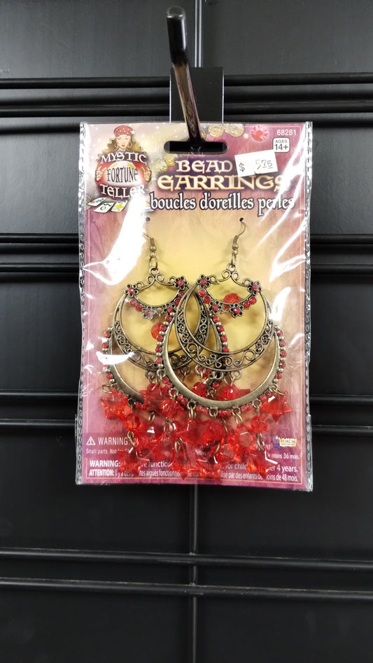 Red Bead Earrings