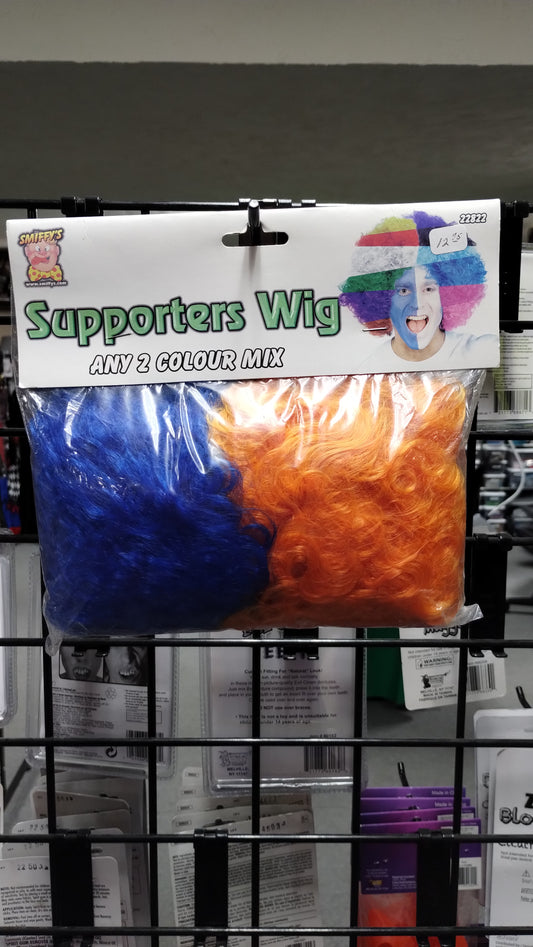 Blue and Orange Supporter Wig Puffs