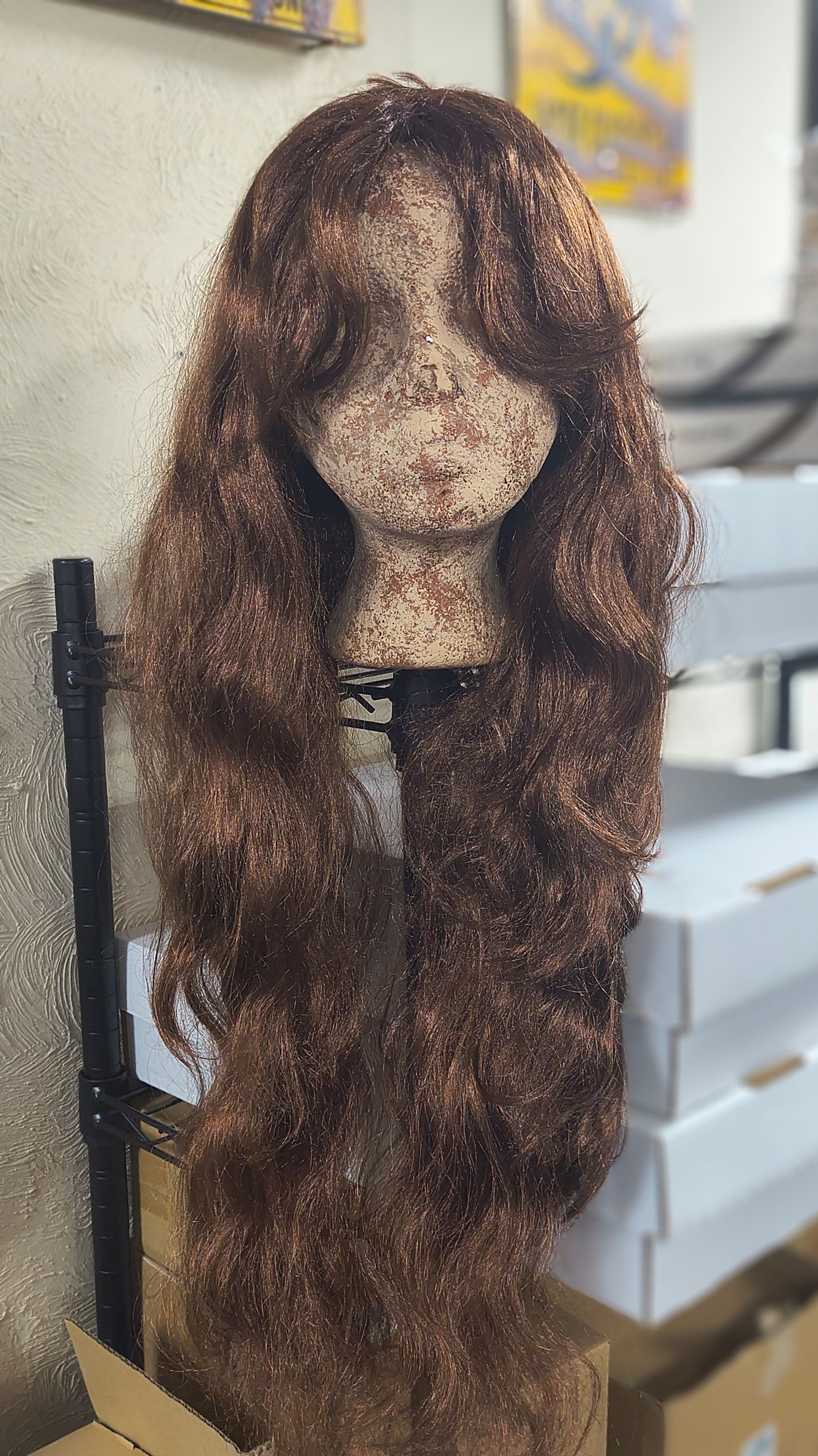 Flirty Wig with Bangs Brown