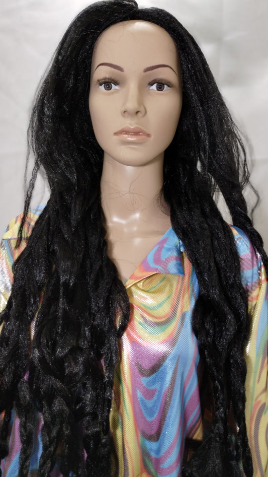 Long Black Braided Wig