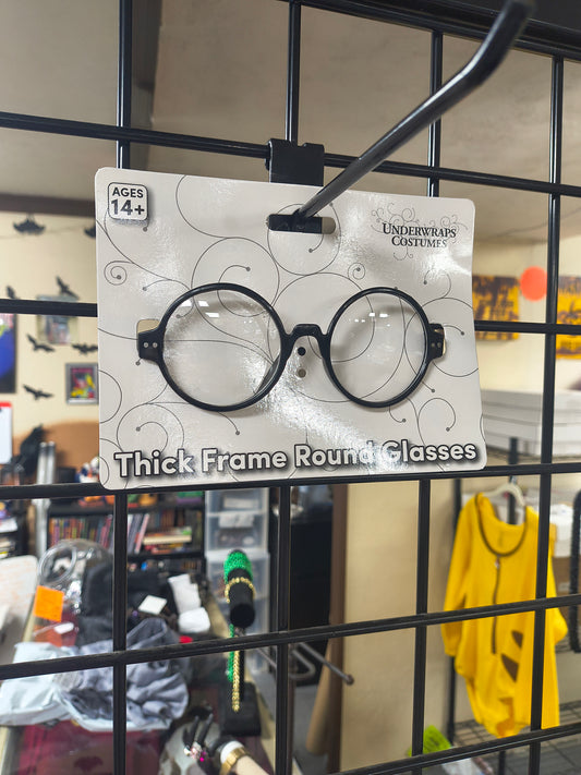 Thick Frame Round Glasses