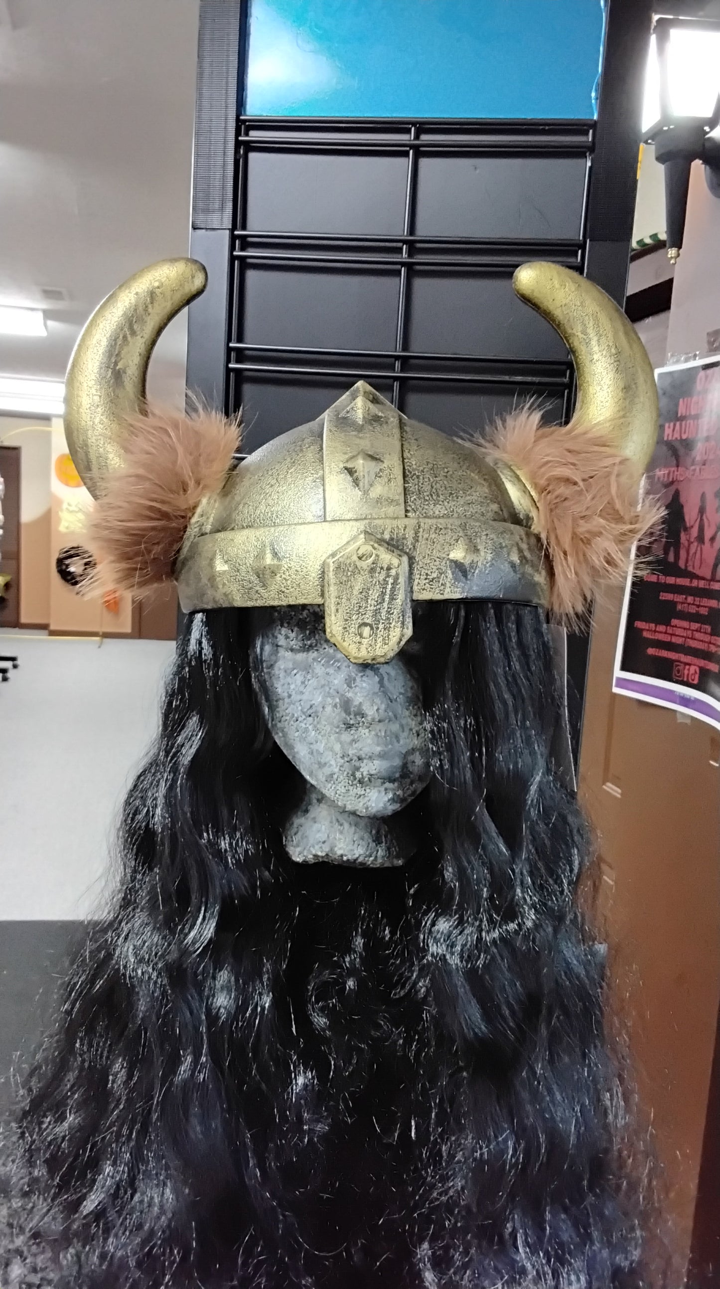 Viking Helmet with Fur Trim