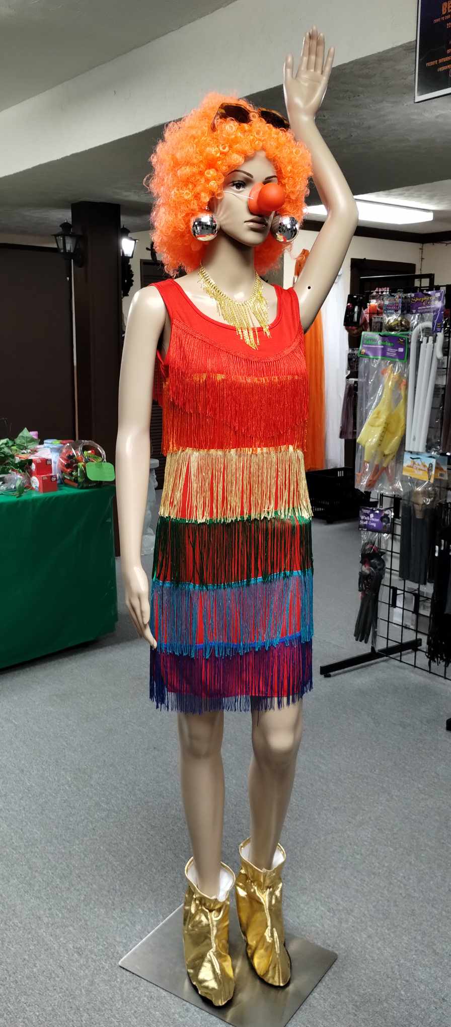 Rainbow Fringe Flapper - S/M