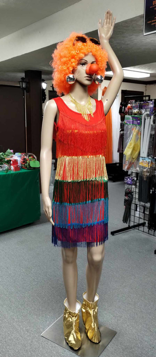 Rainbow Fringe Flapper - S/M