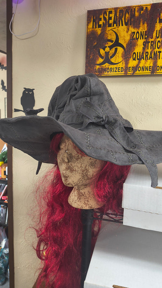Witch/Wizard Hat Grey with Stiches