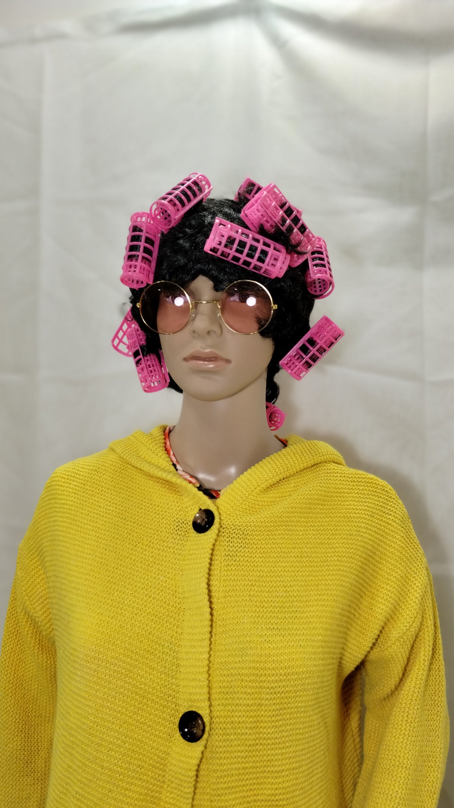 Old Lady Wig w/Curlers