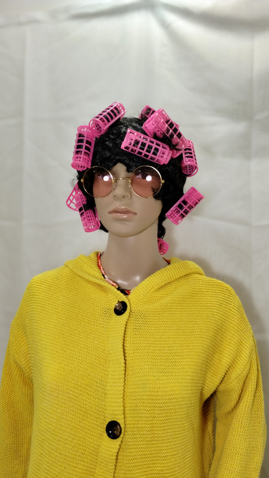 Old Lady Wig w/Curlers