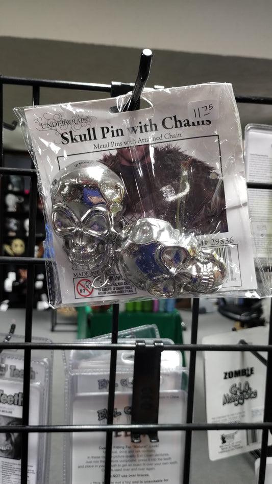 Skull Pin w/Chain